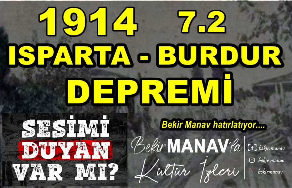 1914 BÜYÜK ISPARTA - BURDUR DEPREMİ